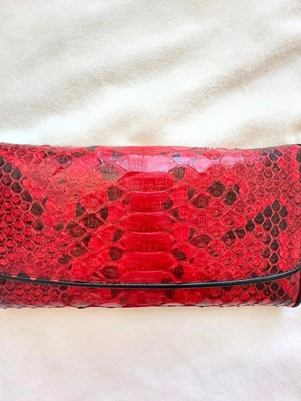 Vietphong Red Python Leather Wallet Wristlet NWOT